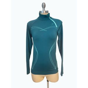 Gymshark Seamless Long Sleeve Workout Gym Top Teal Green Small
